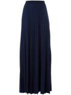 Michael Michael Kors Pleated Maxi Skirt, Women's, Size: Medium, Blue, Polyester/spandex/elastane
