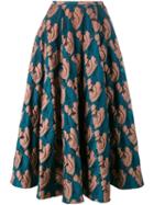 Emilia Wickstead 'eleanor' Skirt, Women's, Size: 10, Blue, Silk/polyamide/polyester