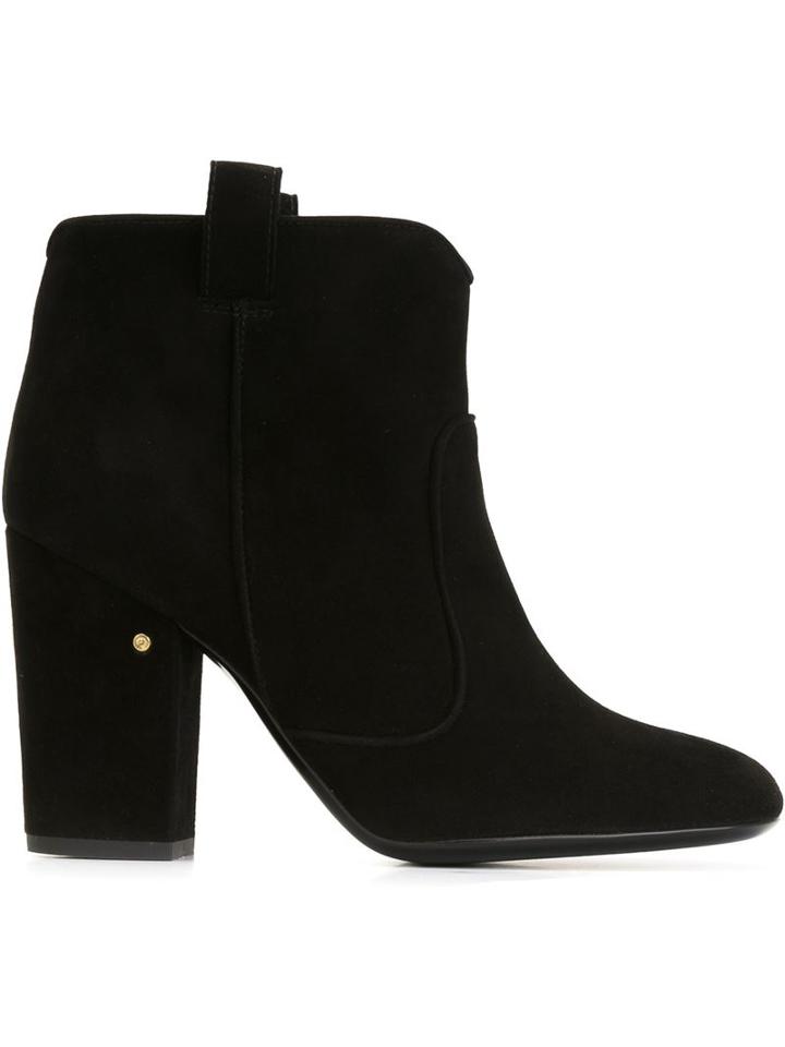 Laurence Dacade Block Heel Ankle Boots, Women's, Size: 37, Black, Suede/leather