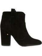 Laurence Dacade Block Heel Ankle Boots, Women's, Size: 37, Black, Suede/leather