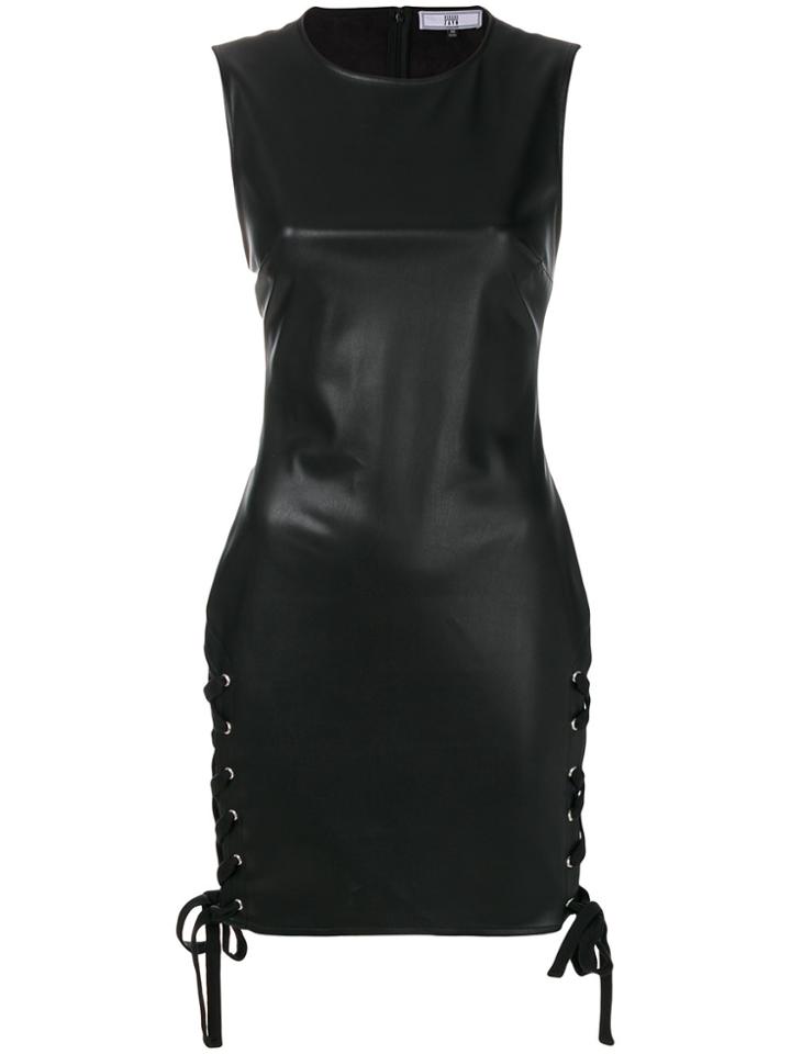 Versus Lace-up Detail Mini Dress - Black