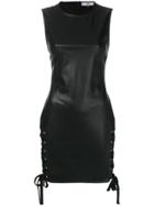 Versus Lace-up Detail Mini Dress - Black