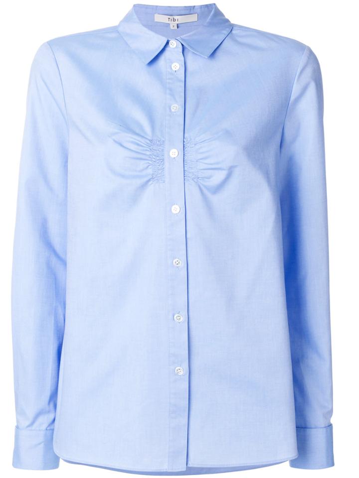Tibi Shirt With Gathered Front - Blue