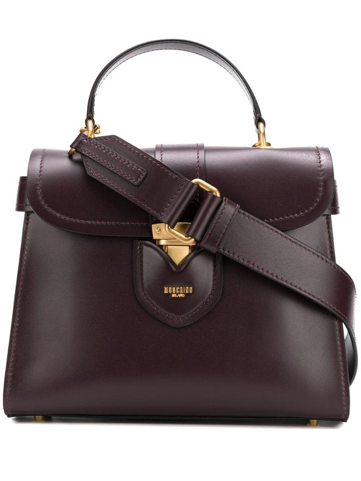 Moschino Flap Closure Shoulder Bag - Purple