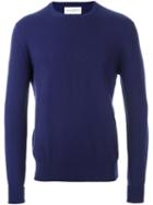 Ballantyne Crew Neck Pullover, Men's, Size: 54, Blue, Cashmere