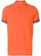Moncler Contrast Cuff Polo Shirt - Yellow & Orange