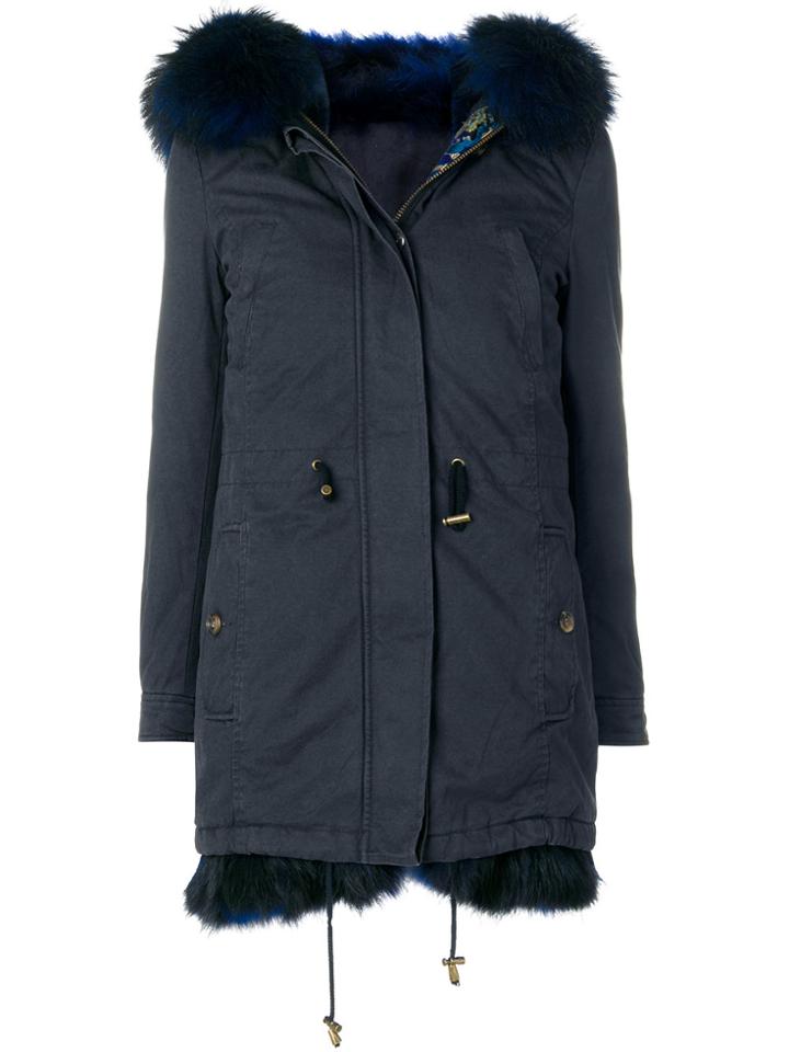 Alessandra Chamonix Fur Trimmed Parka - Blue
