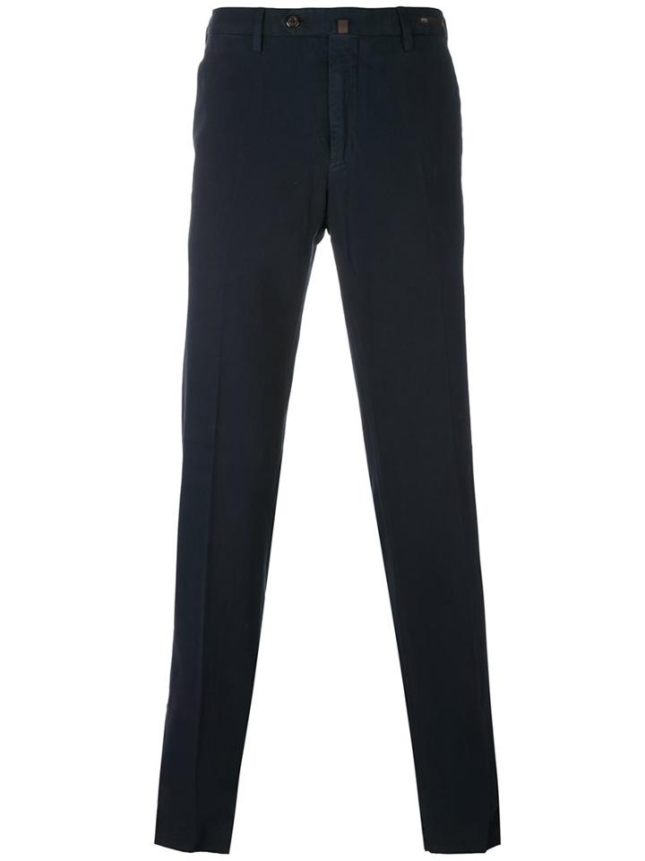 Pt01 Slim-fit Chinos, Men's, Size: 46, Blue, Cotton/spandex/elastane