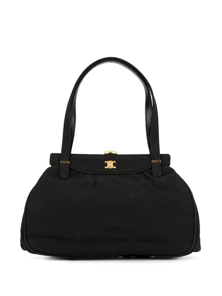 Céline Pre-owned Logo Plaque Gathered Tote - Black