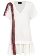 Andrea Bogosian Short Embroidered Dress - White
