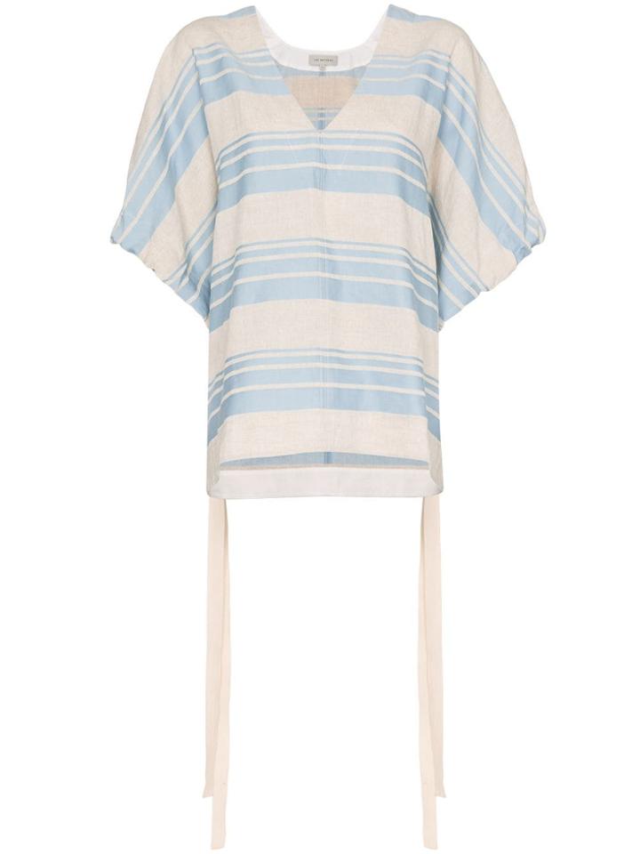 Lee Mathews Tilda Striped Poncho Top - Blue