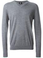 Ps By Paul Smith V-neck Jumper, Men's, Size: Xxl, Grey, Merino