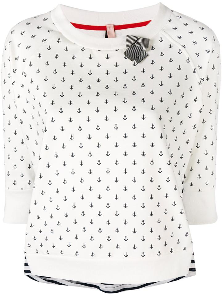 Marc Cain Anchor Print Sweatshirt - White