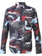 Moncler Camouflage Print Shirt, Men's, Size: 6, Cotton