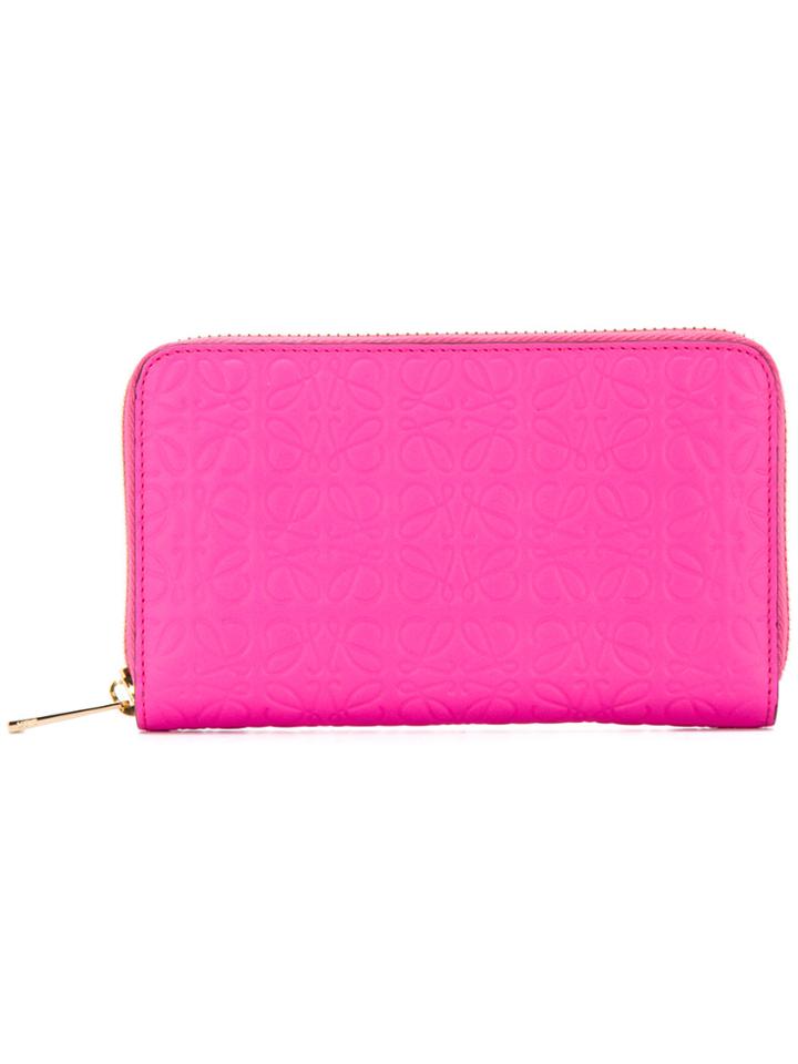 Loewe Zip Around Wallet - Pink & Purple