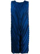 Issey Miyake Pleated Dress - Blue