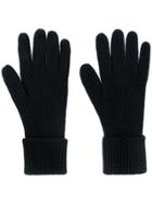 N.peal Ribbed Gloves - Black