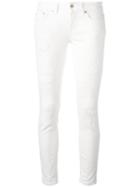 Dondup Skinny Trousers, Women's, Size: 29, White, Cotton/spandex/elastane