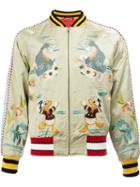 Gucci Donald Duck Bomber Jacket, Men's, Size: 50, Green, Silk/viscose