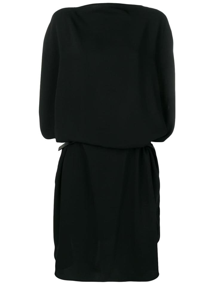 Mm6 Maison Margiela Loose Fit Belted Dress - Black