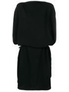 Mm6 Maison Margiela Loose Fit Belted Dress - Black