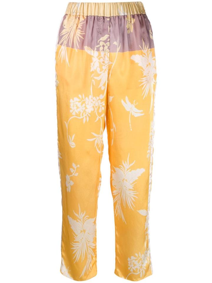 Forte Forte Cropped High Waisted Trousers - Yellow
