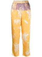Forte Forte Cropped High Waisted Trousers - Yellow