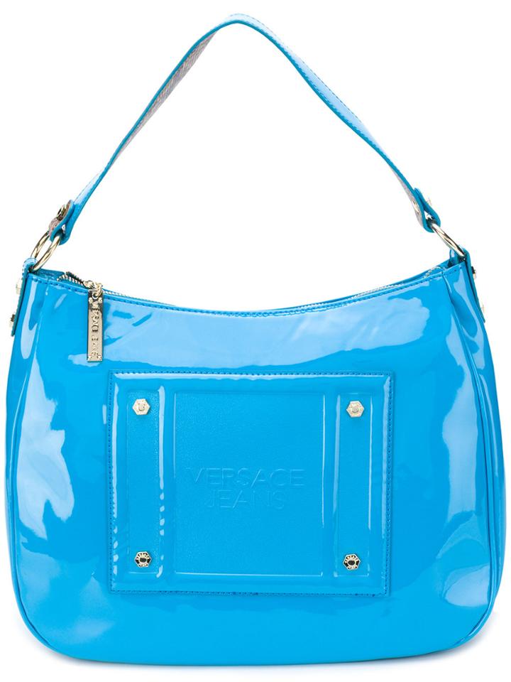 Versace Jeans Vinyl Hobo Bag - Blue