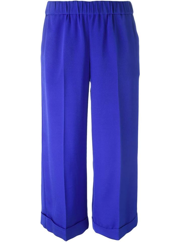 P.a.r.o.s.h. Sechiny Trousers, Women's, Blue, Silk/spandex/elastane