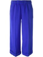 P.a.r.o.s.h. Sechiny Trousers, Women's, Blue, Silk/spandex/elastane