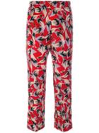 Nº21 Printed Cropped Trousers - Red