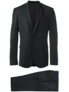 Versace Collection Flap Pockets Formal Suit, Men's, Size: 54, Black, Wool/viscose