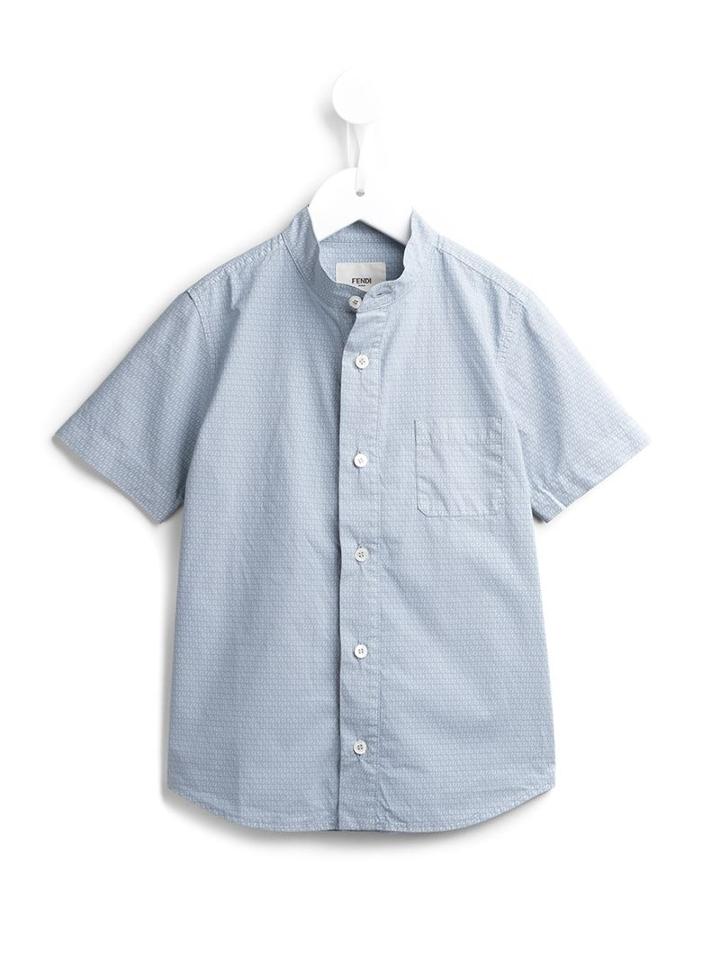 Fendi Kids Ff Logo Print Shirt