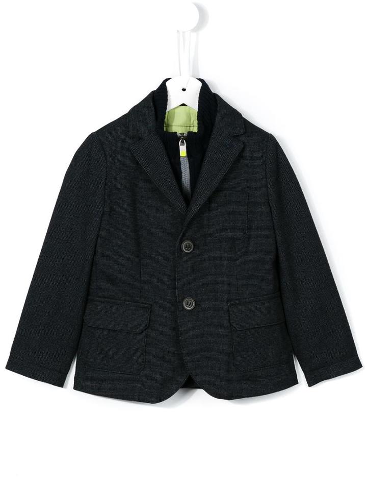 Armani Junior Layered Blazer, Boy's, Size: 8 Yrs, Blue
