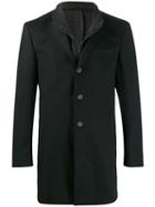 Karl Lagerfeld Layered Single Breasted Coat - Black