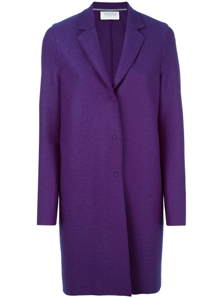 Harris Wharf London Concealed Single-breasted Coat - Pink & Purple