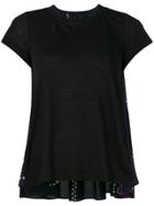 Sacai Paisley Panel Babydoll T-shirt - Black