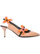 Pierre Hardy Bloom Slingback Pumps - Pink