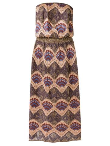 Gig Knit Midi Dress, Women's, Size: Medium, Yellow/orange, Polyamide/viscose/metallized Polyester