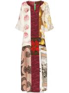Rianna + Nina Printed Split Neck Kaftan Dress - Multicoloured