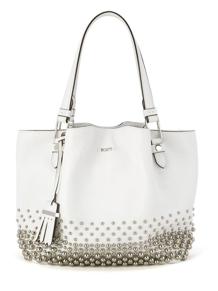 Tod's Tod's Xbwaacap201ticb001 B001 Leather/fur/exotic Skins->calf Leather, Women's, White