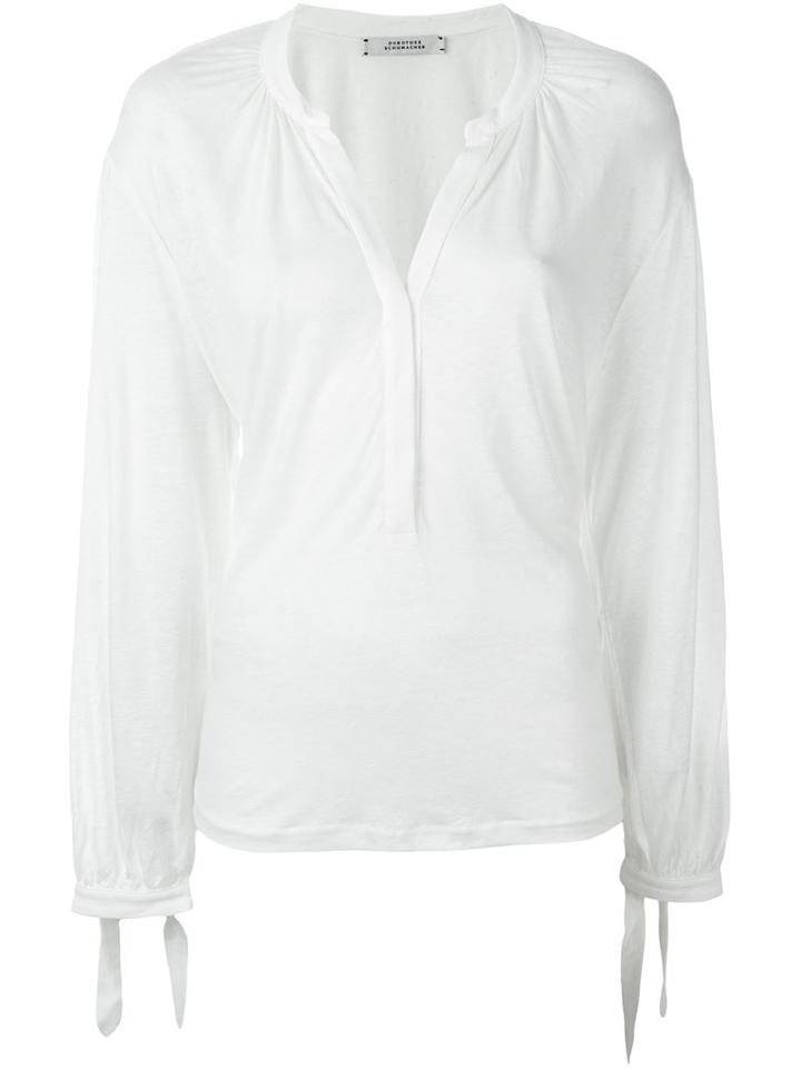 Dorothee Schumacher Mandarin Collar Wide Sleeve Blouse