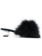 Nicole Saldaña Sarah Furry Mules - Black