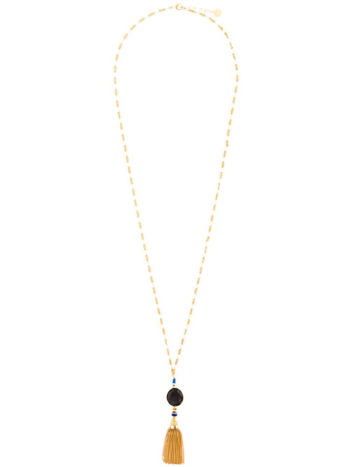 Gas Bijoux Serti Pompon Necklace - Metallic