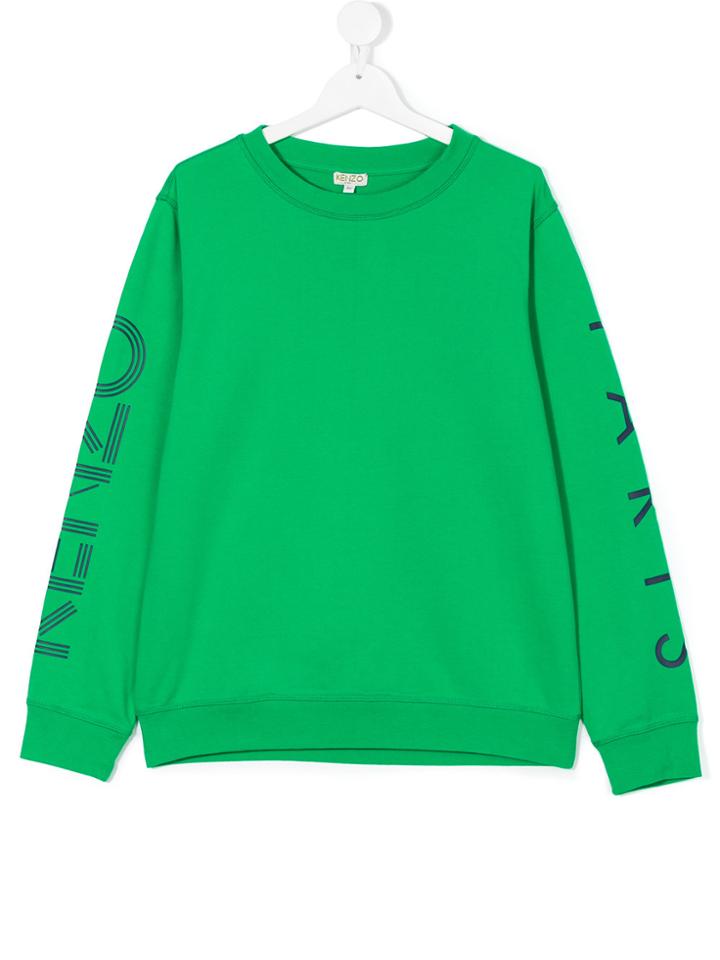 Kenzo Kids Logo Print Sweatshirt - Green