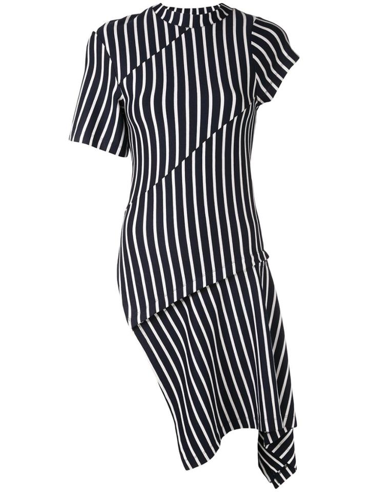 Monse Striped Asymmetric Top - Blue