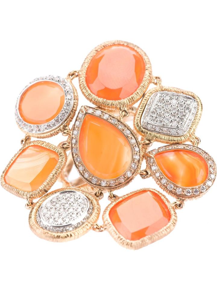 Pascia Diamante Opal Ring - Metallic