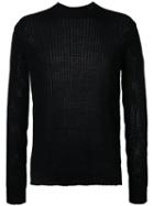 Kazuyuki Kumagai - Ribbed Knit Jumper - Men - Cotton - 1, Black, Cotton