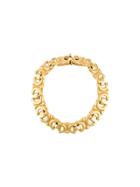 Céline Pre-owned Double Logo Articulated Bracelet - Gold