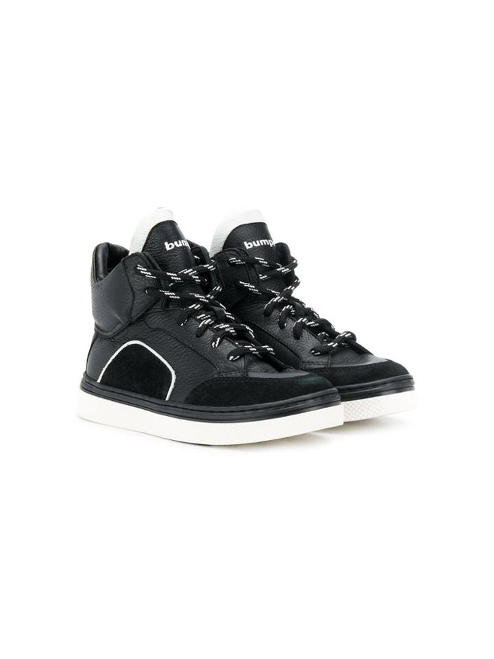 Bumper Teen Hi-top Lace-up Sneakers - Black